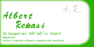 albert repasi business card